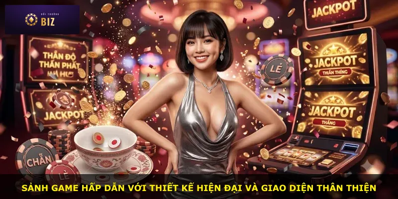 Sảnh game hấp dẫn với thiết kế hiện đại và giao diện thân thiện